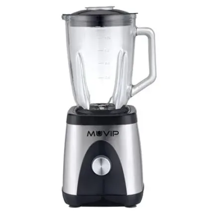 batidora inoxidable vaso cristal 1300w 1.5 litros muvip