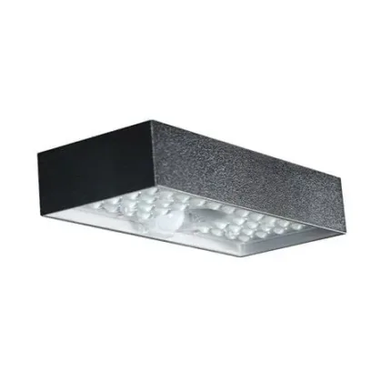 aplique led solar modern 6w 900lm negro elbat
