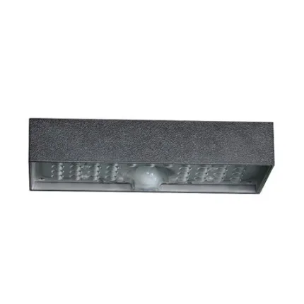 aplique led solar modern 6w 900lm negro elbat