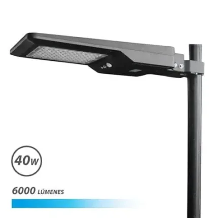 farola led solar 40w pro 6000lm 6000k elbat