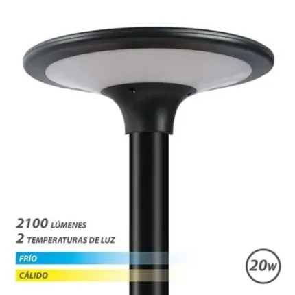 farola led solar 20w 2100lm 3000k/6000k elbat