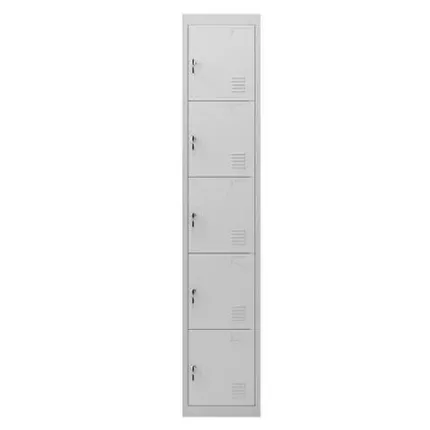 taquilla metÁlica 5 puertas 1800x300x500mm cromad