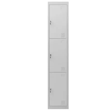 taquilla metÁlica 3 puertas 1800x300x500mm cromad