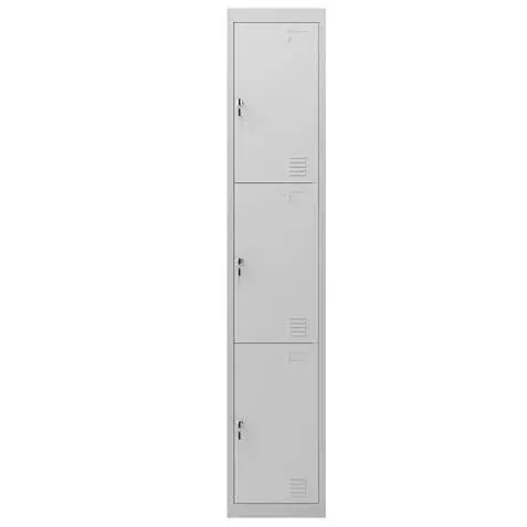 taquilla metÁlica 3 puertas 1800x300x500mm cromad
