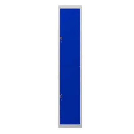 taquilla metÁlica 2 puertas 1800x300x500mm azul cromad