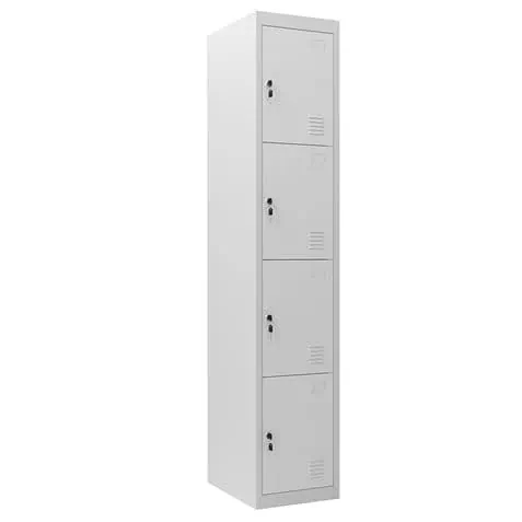 taquilla metÁlica 4 puertas 1800x300x500mm cromad