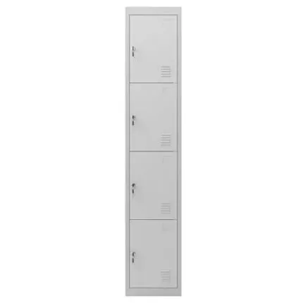 taquilla metÁlica 4 puertas 1800x300x500mm cromad