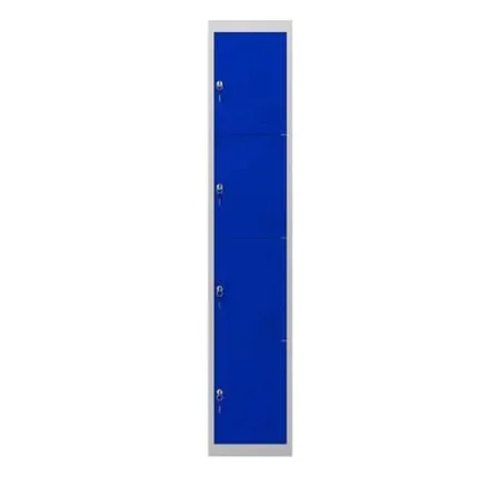 taquilla metÁlica 4 puertas 1800x300x500mm azul cromad