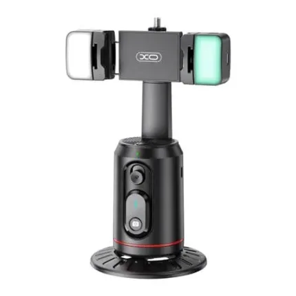 soporte smartphone luces seguimiento facial 360 bluetooth xo