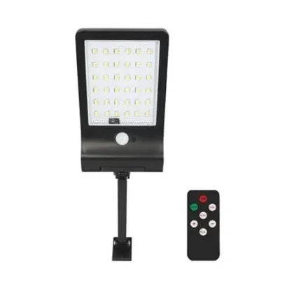 farola led solar 3000k/4000k/6500k 350lm + sensor + mando elbat