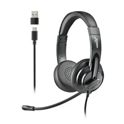 auriculares + microfono ngs vox605usbc usb a/c black