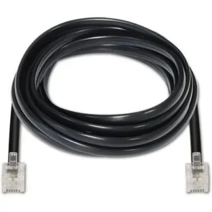 cable de telefono rj11 2m aisens black