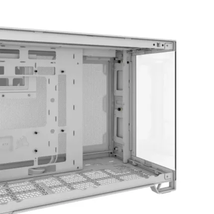 caja ordenador gaming corsair 2500x cristal templado white