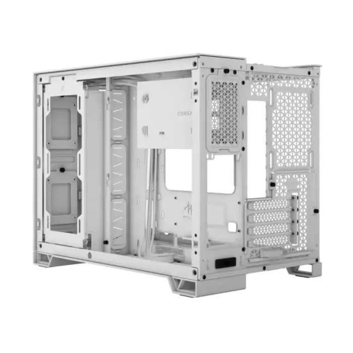 caja ordenador gaming corsair 2500x cristal templado white