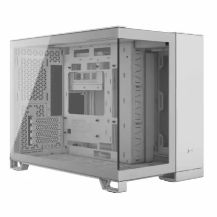 caja ordenador gaming corsair 2500x cristal templado white