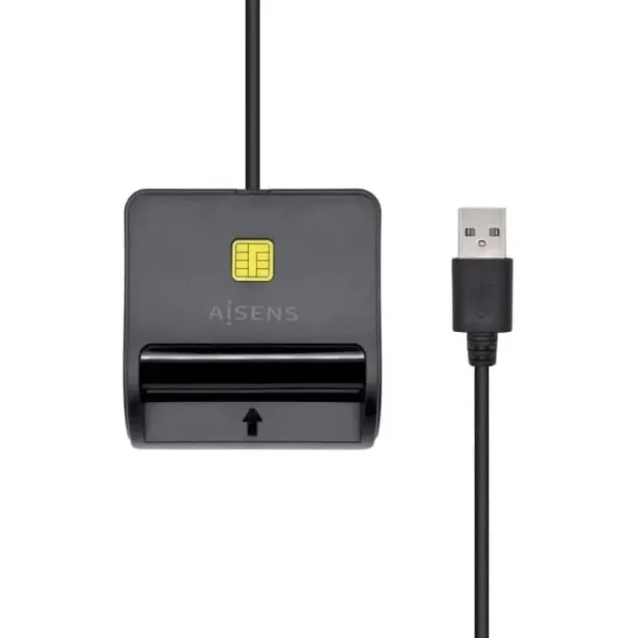 lector de tarjetas dnie aisens dni usb 2.0 black