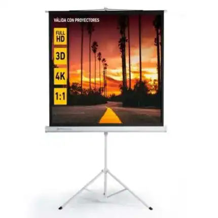 Proyector Full HD 4K con tecnología 3D compatible con pantallas y presentaciones. Ideal para reuniones y formación.