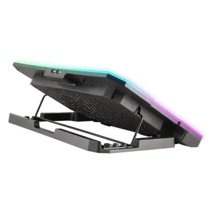 soporte + ventilador notebook ngs herostand rgb black + soporte smartphone