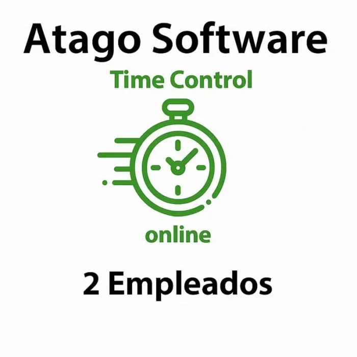 time control de presencia atago en la nube 2 empleados ( anual )