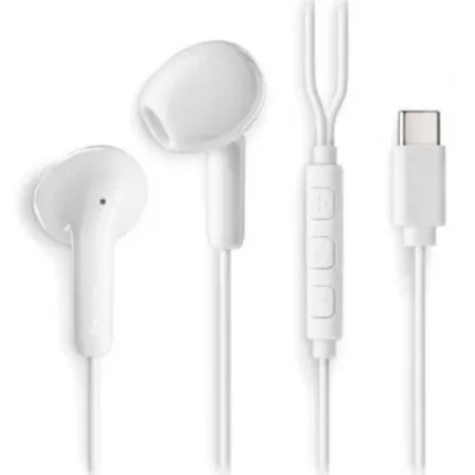 auriculares + microfono ngs cross glide in ear usb c white