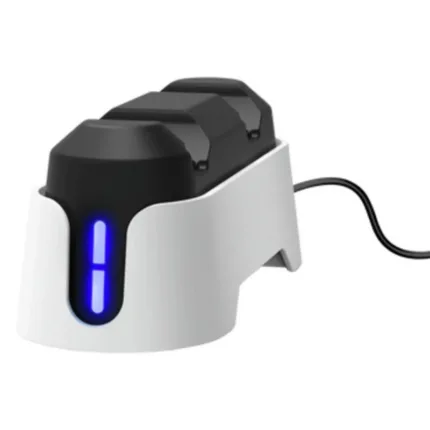 base de carga trust gxt 228 para 2 mandos ps5 rgb black/white