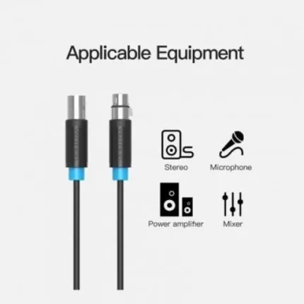 cable estereo vention xlr m xlr h 2m black