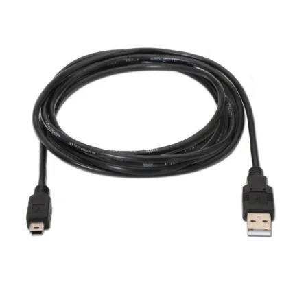 cable usb am/mini b/m 3m aisens black