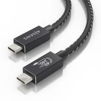 cable usb c 4.0 aisens tipo usb c/m usb c/m 50cm 240w 40gbps black