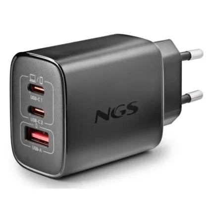 cargador de pared ngs era gan 2xusb c/usb a 65w black