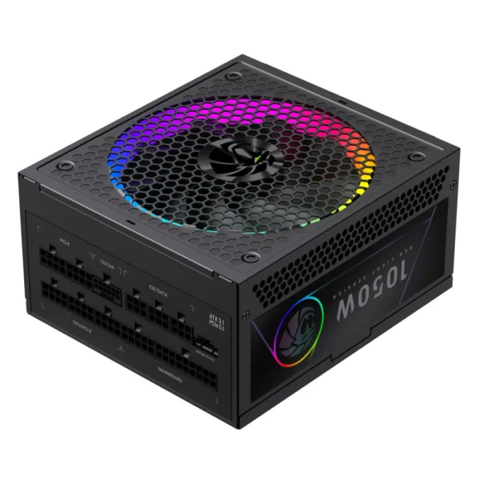 fuente de alimentacion gm rgb 1050w pro full modular 80+ gold argb