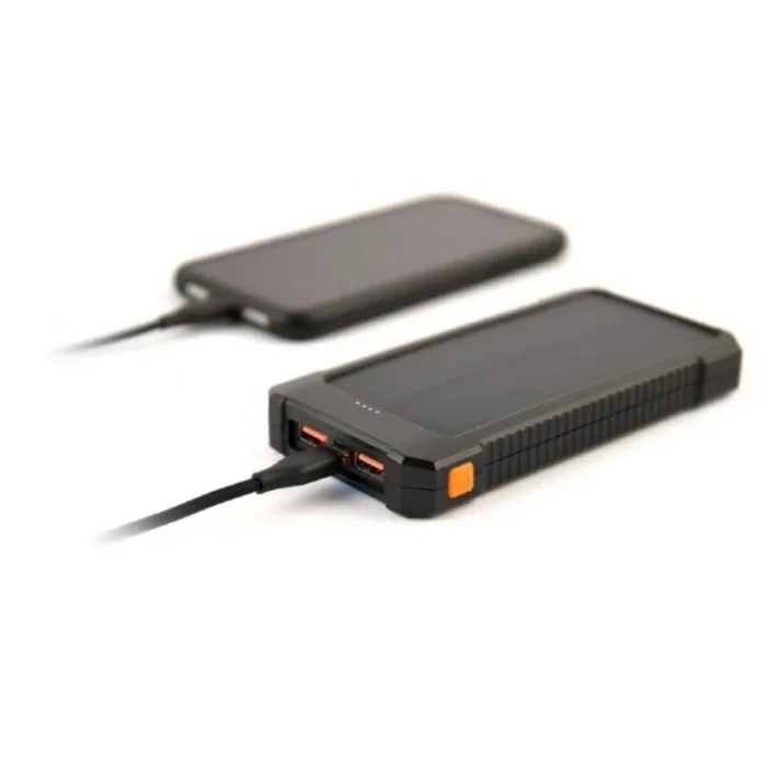 powerbank gembird solar 10000mah usb c black