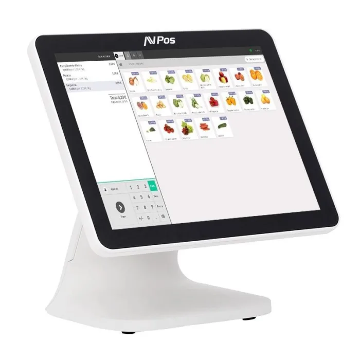 tpv avpos k5000 plus 15 aluminio intel i7/8gb/128gb/lan 1000/wifi/multim 3yr gar/2�pantalla/w11pro white