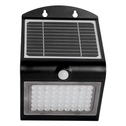 aplique led solar 4w 500lm doble iluminaciÓn negro elbat