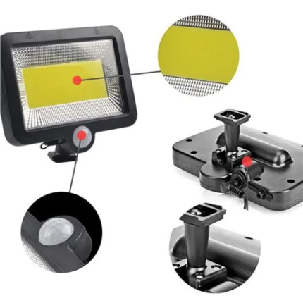foco solar con sensor + mando 1000lm elbat