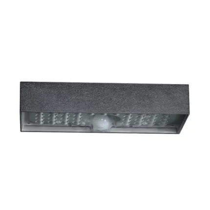aplique led solar modern 6w 800lm negro elbat