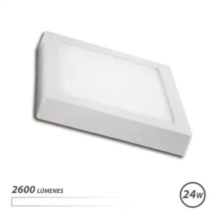 Lámpara LED de baja consumo 24W, 2600 lúmenes, ideal para oficinas y hogares en Canarias.