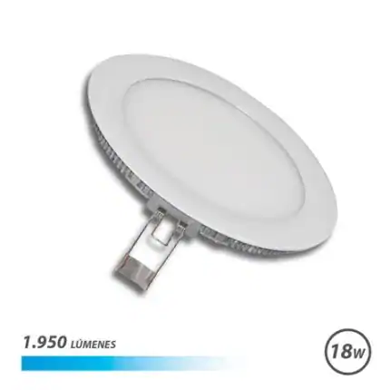 Foco LED de alta eficiencia de 18W, ahorro energético, ideal para instalaciones en Canarias.