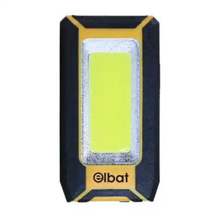 Carga portátil Elbat para dispositivos electrónicos, compacto y resistente.