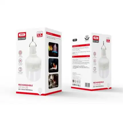 Lámpara LED recargable para iluminación portátil y eficiente, ideal para uso en hogares y emergencia.