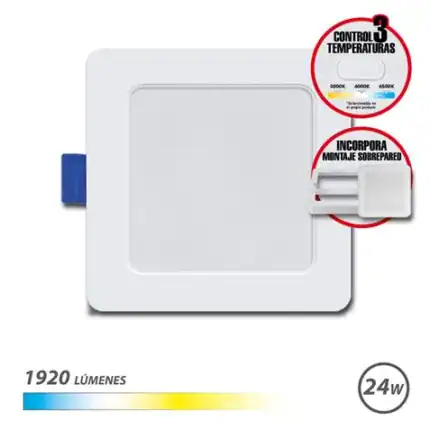 Interruptor termómetro digital para iluminación y control de temperatura.