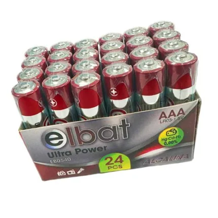 pack 24 pcs pilas alcalinas lr03/aaa elbat