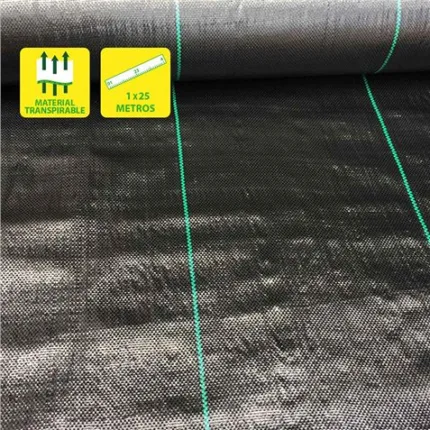 malla antihierbas negra 100gr 1x25m sungarden