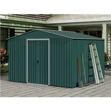 caseta de metal | puertas correderas 300x304.5x214.5cm (9.14m2) verde sunga