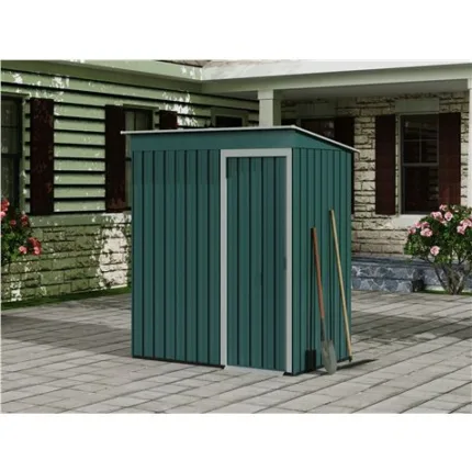 caseta de metal | puertas correderas 91x151x182cm (1.37m2) verde sungarden