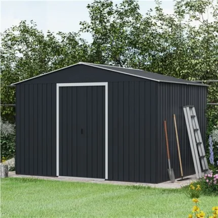 caseta de metal | puertas correderas 304.5x243x214.5 (7.4m2) antracita