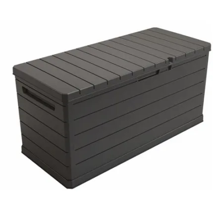 baul exterior 350 litros con cerradura gris oscuro artplast