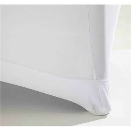 funda para mesa de resina redonda 160x74 blanca sungarden