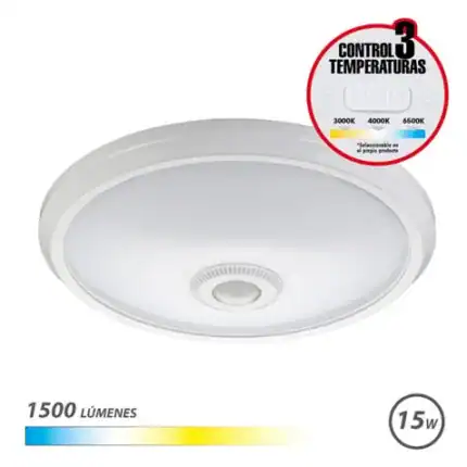 Lámpara LED con control de temperatura y 1500 lúmenes.