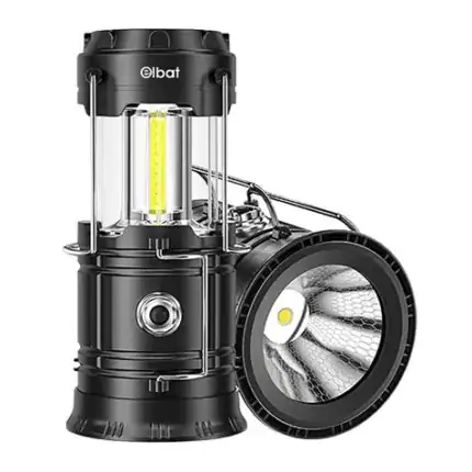 Lámpara LED portátil recargable para camping, emergencias y actividades al aire libre. Iluminación p.