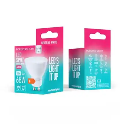 Bombilla LED de luz blanca neutra para iluminación eficiente y duradera.
